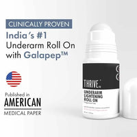ThriveCo Underarm Brightening Roll-On with 5% AHA BHA, Tranexamic Acid & Retinol – 48H Odour Control, Brightens Underarms & Reduces Discolouration for Smooth & Even Skin, For Men & Women, 40 ml