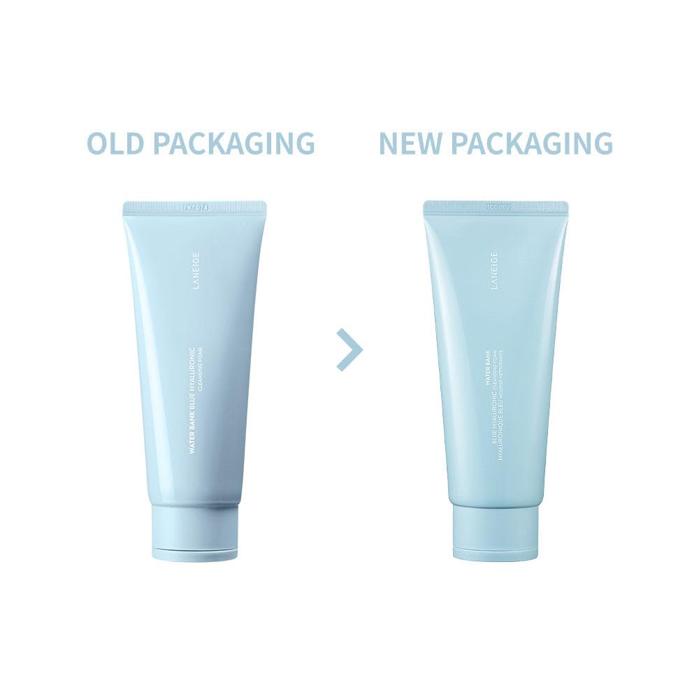LANEIGE Water Bank Hyaluronic Acid Cleansing Gel Foam | Hydrating Facial Cleanser with Hyaluronic Acid | Gentle Formula for Clean, Refreshed Skin | Korean Skincare Essential-150ml