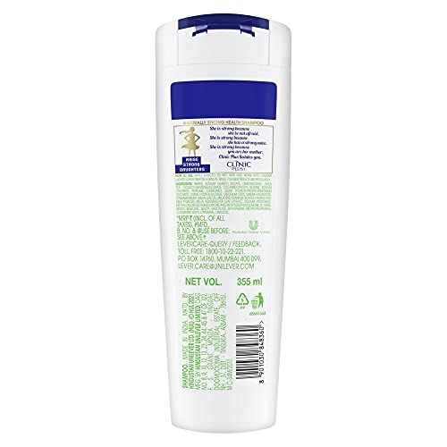 Clinic Plus + Naturally Strong Health Shampoo with Herbal Extracts, 355ml