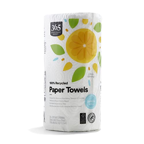 365 Paper Towels 100% Recycled Jumbo Roll, 135 Count