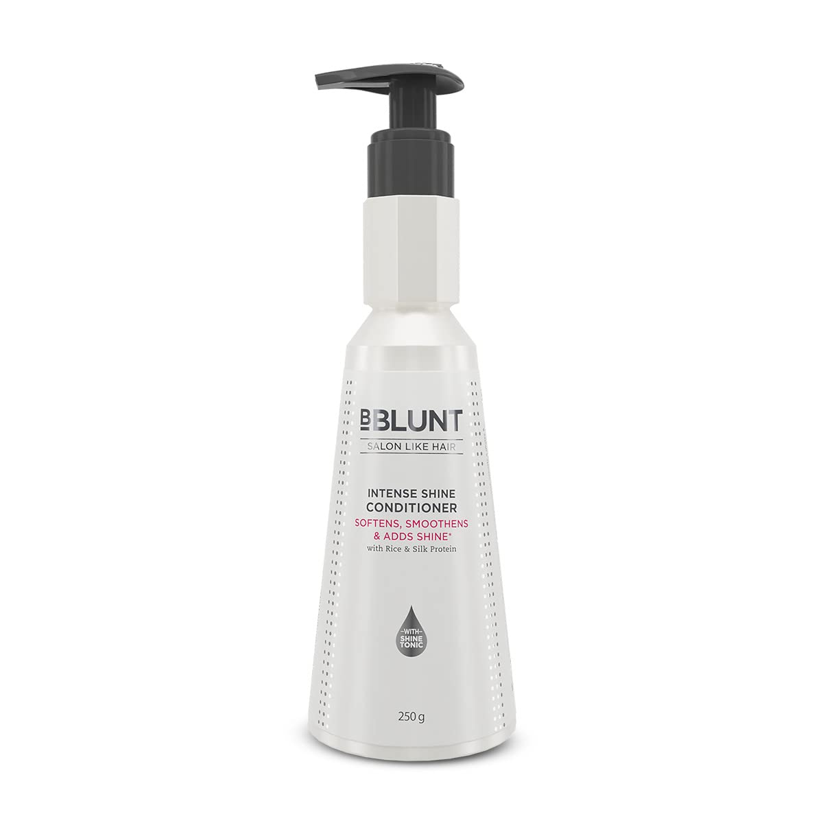BBLUNT Intense Shine Conditioner with Rice & Silk Protein for Softer, Smoother & Shinier Hair - 250 g