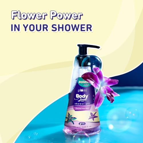 Plum BodyLovin' Orchid-You-Not Shower Gel | SLS-Free Body Wash | Aloe-Infused Nourishing Cleanser | Fresh Floral Fragrance | Soft & Smooth Skin | 500ml
