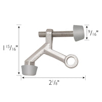Design House 181784 Hinge Pin Door Stop Wall Protector with Rubber Tip Adjustable Door Stoppers, Satin Nickel, 10-Pack 10 Pack