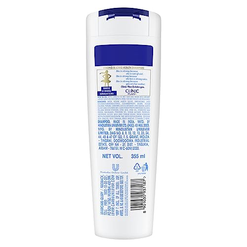 Clinic Plus Strong & Long Shampoo 355Ml, With Milk Proteins & Multivitamins For Healthy And Long Hair - Strengthening Shampoo For Hair Growth