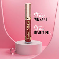 Seven Seas Pure Liquid Lipstick, Matte Finish, Purple (Medium Carmine, 7ml)