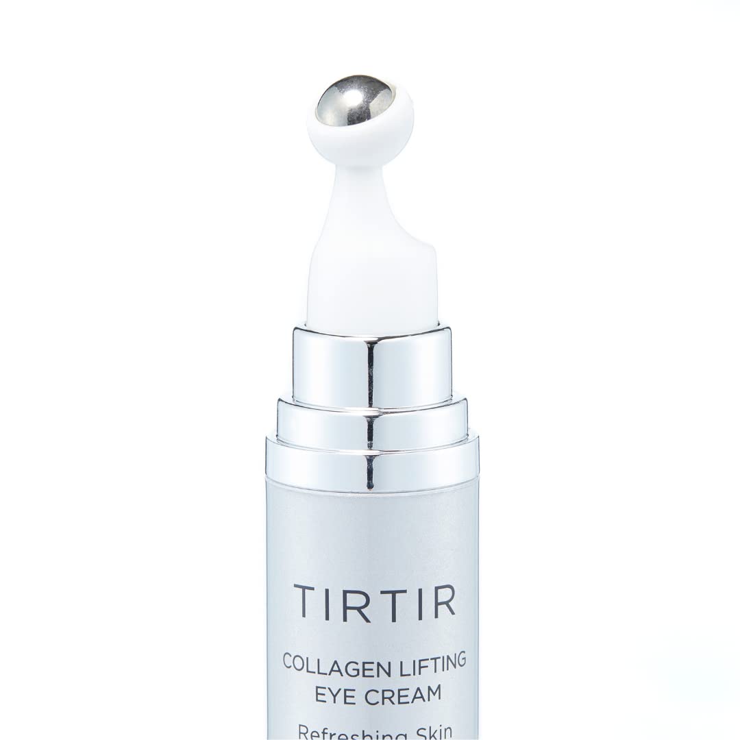 TIRTIR Collagen Eye Cream | Lifting & Firming Under Eye Cream with Peptides and Marine Collagen for Wrinkles | Fine Lines, Puffiness & Dark Circles | 15mL