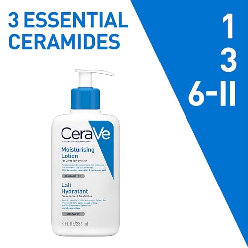 CeraVe Moisturizing Lotion For Dry Skin (236ml) - Formulated With 3 Essential Ceramides And Hyaluronic Acid | Non-Comedogenic, Oil Free And Fragrance-Free Body Lotion