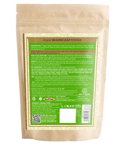 KHADI NATURAL Organic Powder Pack of 3 (Lemon + Fenugreek + Brahmi) (Net Qt. 3x100) 300gm