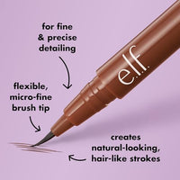 e.l.f. Holy Strokes Micro-Fine Brow Pen, for a Natural Look, Long-Lasting Eyebrow Pencil, Waterproof & Smudge-Proof, Vegan & Cruelty Free, Taupe
