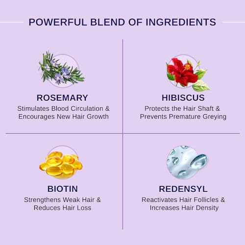 Bare Anatomy Nature x Science Rosemary Hibiscus Hair Growth Oil for Women & Men | Promotes New Hair Growth & Strengthens Hair | Nourishes Scalp & Controls Hair Fall | Suitable for All Hair Types-100ml