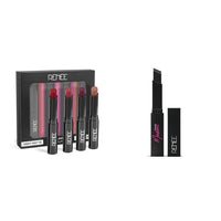 RENEE Very Matte - Pack Of 4 Matte Lipsticks & Madness Ph Lipstick 3Gm - Black Lipstick With Glossy Y Pink Payoff - Long Lasting Nourishment Combo