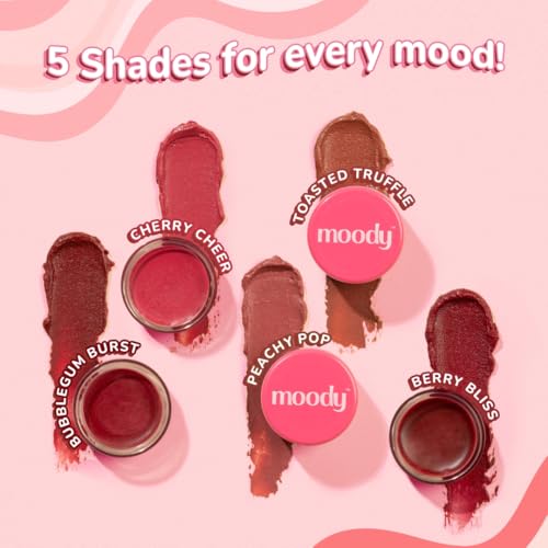 Moody Plush 3-in-1 Lip, Cheek & Eye Cream - Toasted Truffle with Cacao Butter, Shea Butter & Jojoba Oil | Long Lasting | Paraben Free Lip Balm Moisturizer For All Skin Type, 5gm