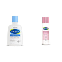 Cetaphil Gentle Skin Cleanser 125 ml Hydrating with Niacinamide Vitamin B5 Bright Healthy Niacinamide Vitamin B3 Sea Daffodil Extract Radiance Refresh Toner Cream White Pack of 150 ml