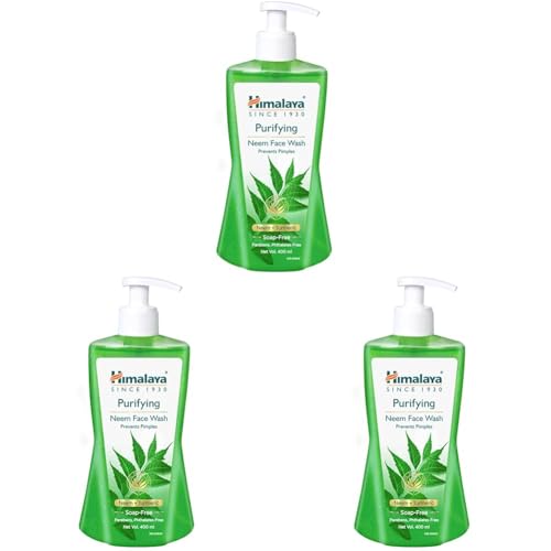 Himalaya Purifying Neem Face Wash, 400 ml (Pack of 3)