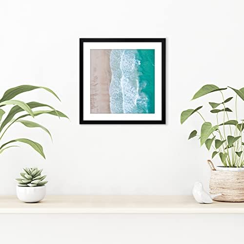 Americanflat 11x11 Picture Frame in Black - Use as 8x8 Picture Frame with Mat or 11x11 Frame Without Mat - Thin Border Photo Frame with Shatter-Resistant Glass - Square Picture Frame for Wall Display