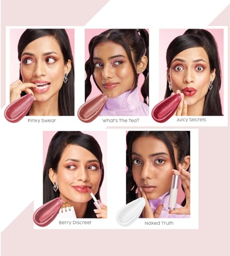 House Of Makeup Non-sticky gloss | High-shine lip gloss for pigmented lips | Lip gloss with hyaluronic acid | Zero stickiness (Naked Truth)