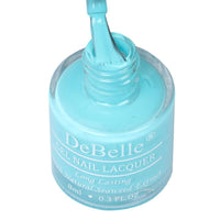 DeBelle Gel Nail Polish Peppermint Pudding (Mint Green Nail Paint)|Non UV - Gel Finish |Chip Resistant | Seaweed Enriched Formula| Long Lasting|Cruelty and Toxic Free| 8ml