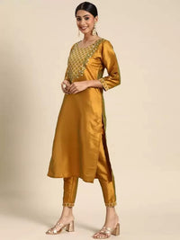 LookMark Womens Art Silk Kurta and Pant Set with Dupatta