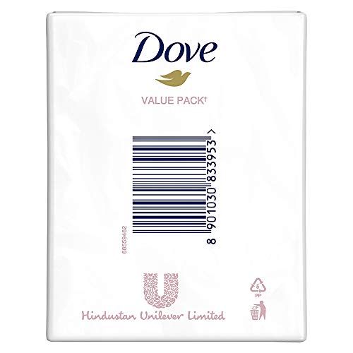 Dove Pink Beauty Bar pack of 3, 125g each for Even Toned Nourished Skin with Plant Based Cleansers and pH balanced formula