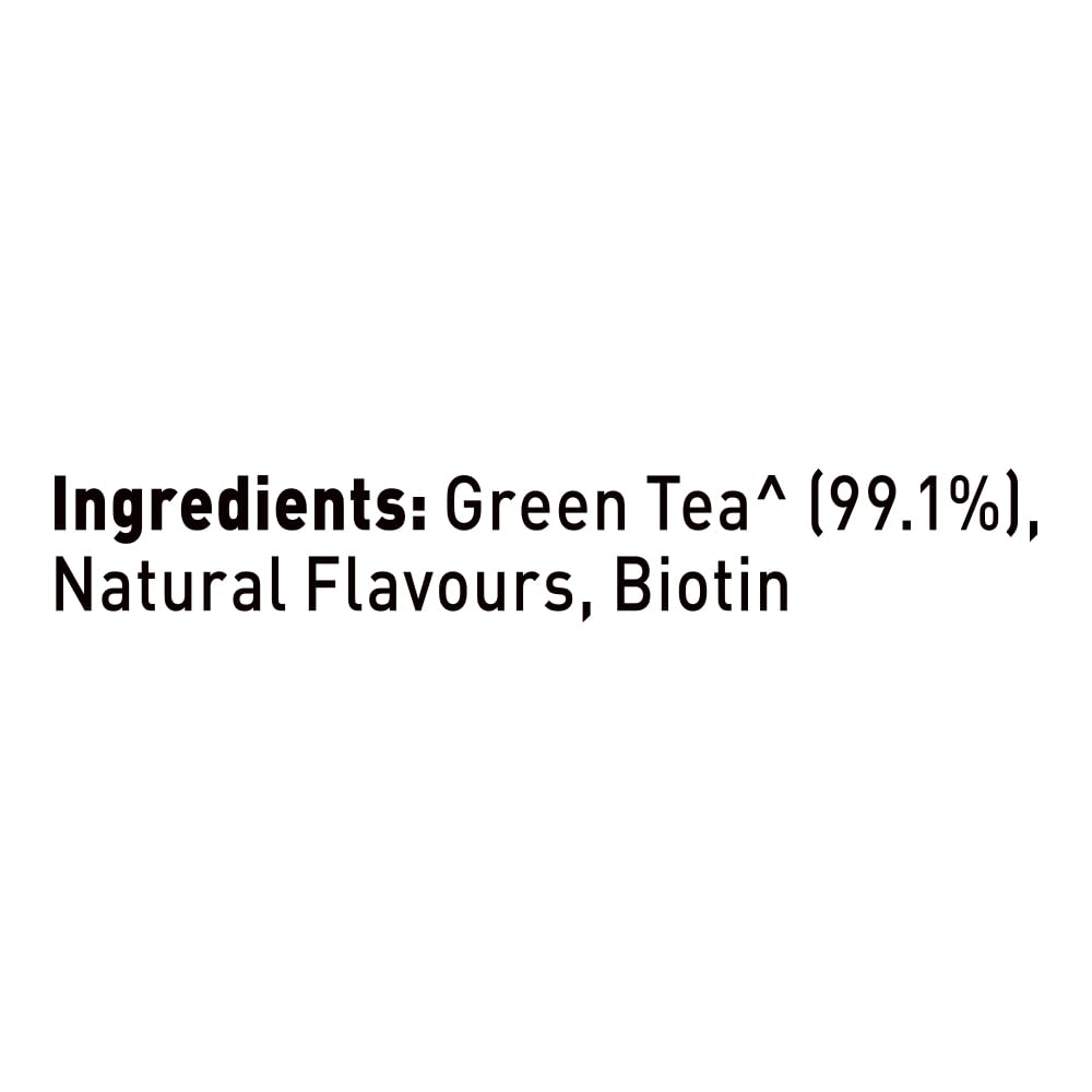Tetley Green Tea Beauty Care, With Added Biotin, Supports Hair and Skin, 0 Calories, Natural Ginger, Mint and Lemon Flavors, 25 Sachets (1.7 g each)
