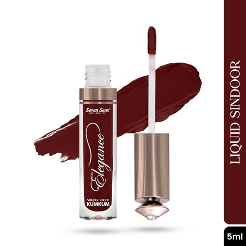 Seven Seas Long Lasting | Waterproof | Smudgeproof Tradition Sindoor (Maroon, 5ML)