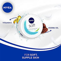 NIVEA Soft, Light Moisturizing Cream, 200ml + Veet Full Body Waxing Kit - Sensitive Skin (20 strips)