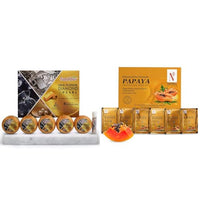 NutriGlowPlatinum Diamond Gold and Pearl Facial kit 6-Pieces Skin Care Kit For Women, 250 gm+10mlNATURAL'S Advanced Pro Formula Papaya Facial Kit for Glowing Skin Cleanup Kit for Even Skin Tone, 60gm