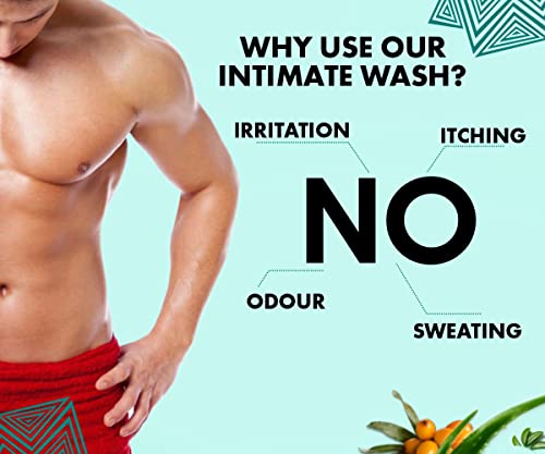 UrbanGabru Intimate Wash For Men 100 ml | Men's Hygiene Wash - Gently Cleanses Intimate Area | Private Part Wash | Maintains pH balance | Anti-Itching & Anti-Fungal | Paraben & Sulphate Free