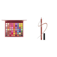 MARS Eyes Can Kill Eyeshadow Palette Powder With 63 Bright Colors (63.0 Gm), Multi, Shimmery Finish Matte Lip Liner | One Swipe Smooth Application | Long Lasting Lip Pencil (1.4gm) (15-MUDDY BRICK)