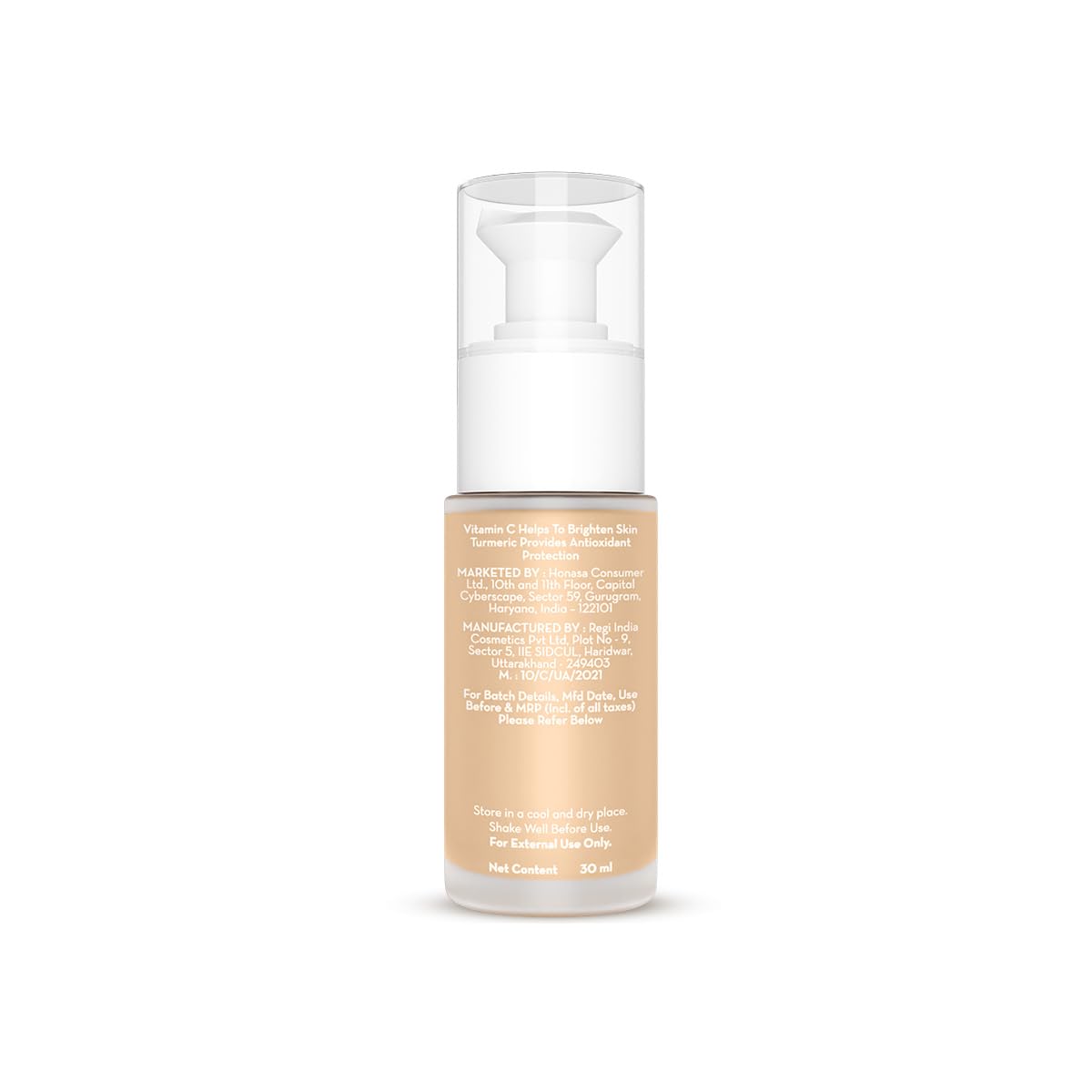 Mamaearth Hydra-Glow Full Coverage Dewy Finish Liquid Foundation With Vitamin C & Turmeric- 30 Ml|Full Coverage|Gives 3X Instant Glow|12-Hour Long Stay & Hydration|Spf 35|Non-Drying (05 Beige Glow)