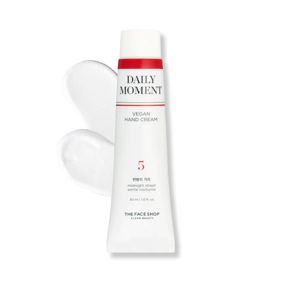 The Face Shop Daily Moment Vegan Hand Cream Noon Park with Hyaluronic Acid & Shea Butter, Non-Greasy & Quick absorbing hand care cream, 30ml