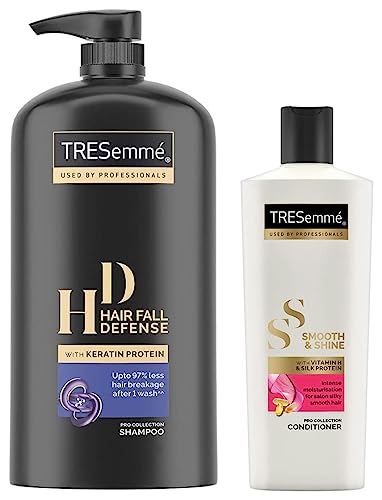 TRESemme Hair Fall Defence Shampoo, 1L & TRESemme Smooth and Shine Conditioner, 190ml