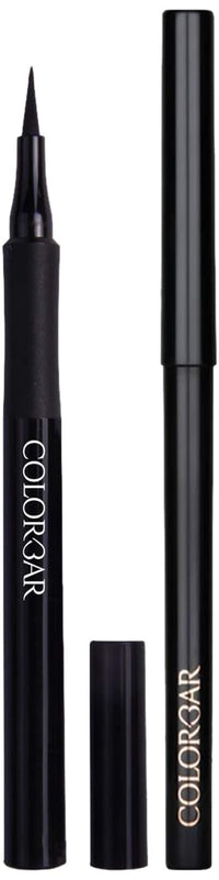 Colorbar Ultimate Eye Liner - Black & Intensely Rich Kajal Combo