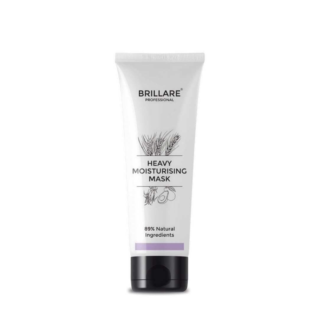Brillare Professional Heavy Moisturising Mask | Repairs Dry & Damaged Hair | Combats Frizz & Scalp Dryness | Makes hair Smooth & Manageable | For Men & Women (125 g)