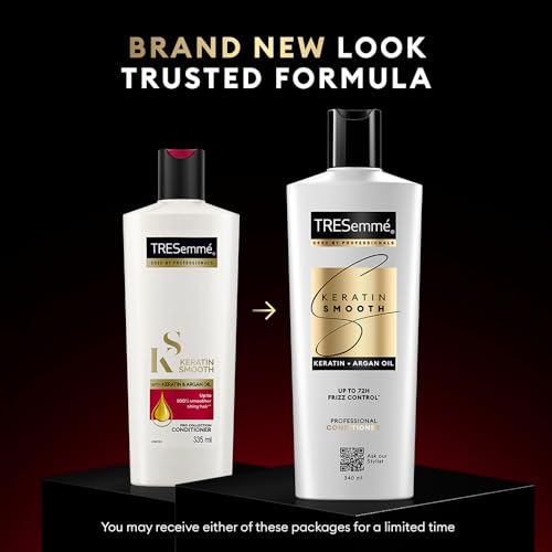 TRESemme Keratin Smooth Conditioner 80 Ml - Frizzy, Chemically Treated, Argan Oil, 1 Count