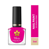 Olivia Nail Paint for Glossy Finish - 5ml (22 Legally Pink)