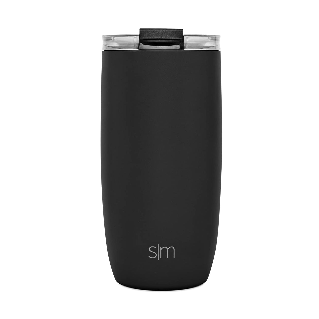 Simple Modern Travel Coffee Mug Tumbler with Flip Lid | Reusable Insulated Stainless Steel Cold Brew Iced Coffee Cup Thermos | Gifts for Women Men Him Her | Voyager Collection | 16oz | Midnight Black - Midnight Black