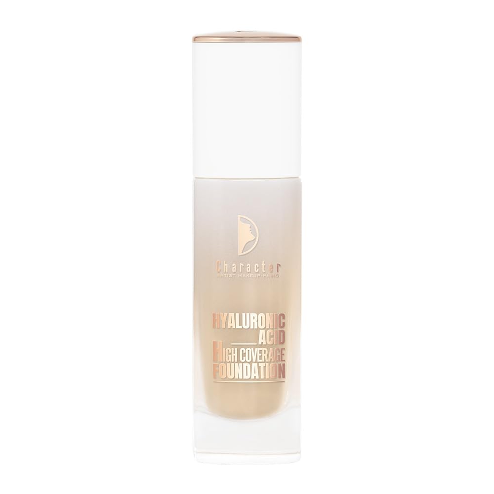 Character Hyaluronic Acid High Coverage Foundation --16HR Long Wear | Full Coverage with Natural Matte Finish | Sweat-Resistant, Crease-Proof | Hydrating & Lightweight Formula