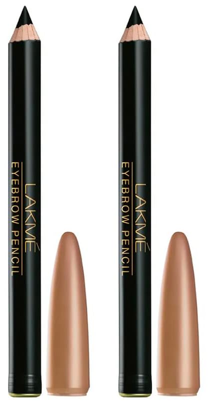 Lakmé Eyebrow Pencil, Black, 2 g (Pack of 2)