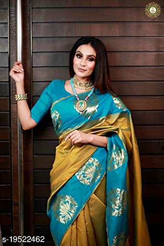 Avantika Fashion Women's  Kanjivaram Soft Pure Lichi Silk Banarasi Saree With Blouse Piece