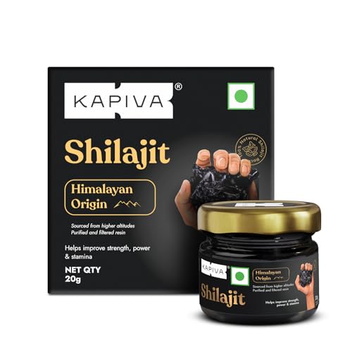 Kapiva Original Himalayan Shilajit/Shilajeet Resin 20g | 250mg/Serving | For Energy, Endurance & Vitality | 80 Servings | 100% Ayurvedic