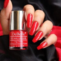 DeBelle Gel Glossy Finish Nail Polish French Affair (Scarlet Red), 8 Ml - Enriched With Natural Seaweed Extract, Cruelty Free, Toxic Free