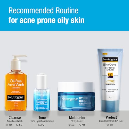 Neutrogena Deep Clean Gentle Facial Cleanser | 2x Glycerin & Cleansing Agent | Alcohol-Free | Dermatologist Tested | Normal to Oily Skin | For Men and Women | 200ml