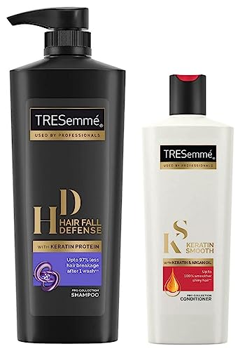 TRESemme Hair Fall Defence Shampoo 580 ml & TRESemme Keratin Smooth Conditioner 335 ml