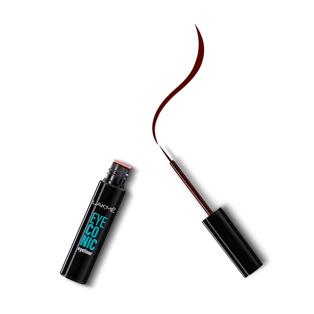 Lakmé 9To5 Eyeconic Trio|Set Of 3 - Liquid Eyeiner 8.5Ml,Matte Kajal,Classic Brown,Kohl Liner In Twist Up Pencil - Waterproof,Smudge Proof & Long Lasting,0.35 G And Waterproof,Volume Mascara,8.5Ml