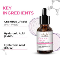 ACTIHERBZ vitamins DUAL Hyaluronic Acid Face Serum For Plum Youthful Skin, Hydrating Face Serum For Fine lines | 10 ML