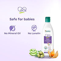 Himalaya Baby Massage Oil-200ml| Aloe Vera, Olive Oil, Vetiver, Country Mallow, Winter Cherry| Helps maintain skin’s moisture balance|Clinically tested|No Mineral Oil|No Lanolin