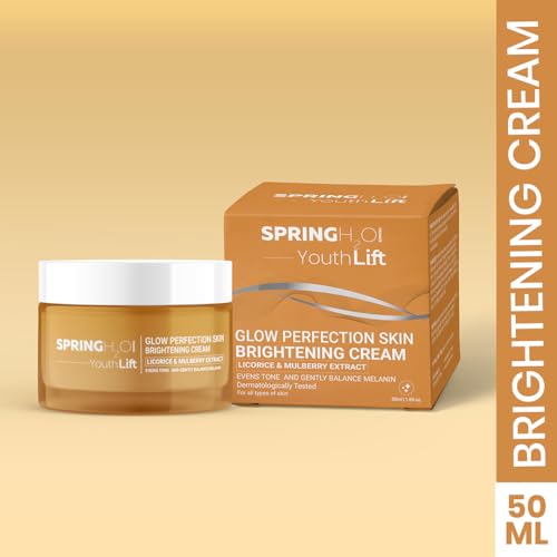 Spring H2O Glow Perfection Skin Brightening Cream | Hydrating & Even Tone Face Moisturizer | Reduces Dark Spots & Dullness | For All Skin Types – 50ml