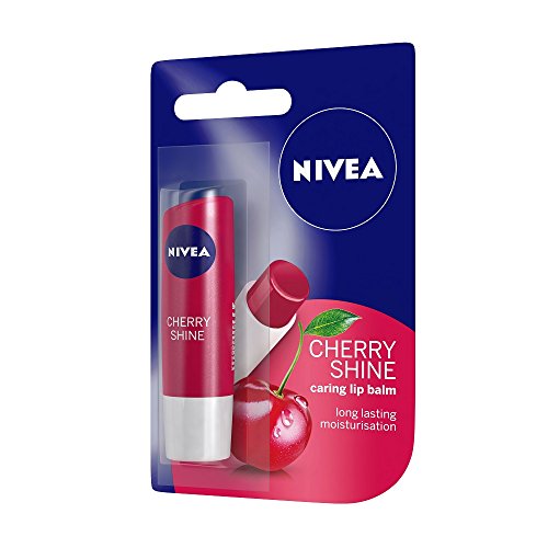 NIVEA Lip Balm, Fruity Cherry Shine, 4.8g And NIVEA Lip Balm, Soft Rose, 4.8g