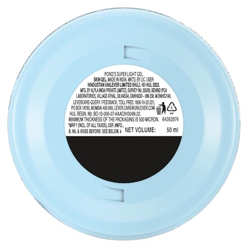 POND'S BB+ Cream, Instant Spot Coverage + Light Make-up Glow, Natural 18g,POND'S Super Light Gel Oil Free Face Moisturizer 50 g | With Hyaluronic Acid & Vitamin E for Fresh